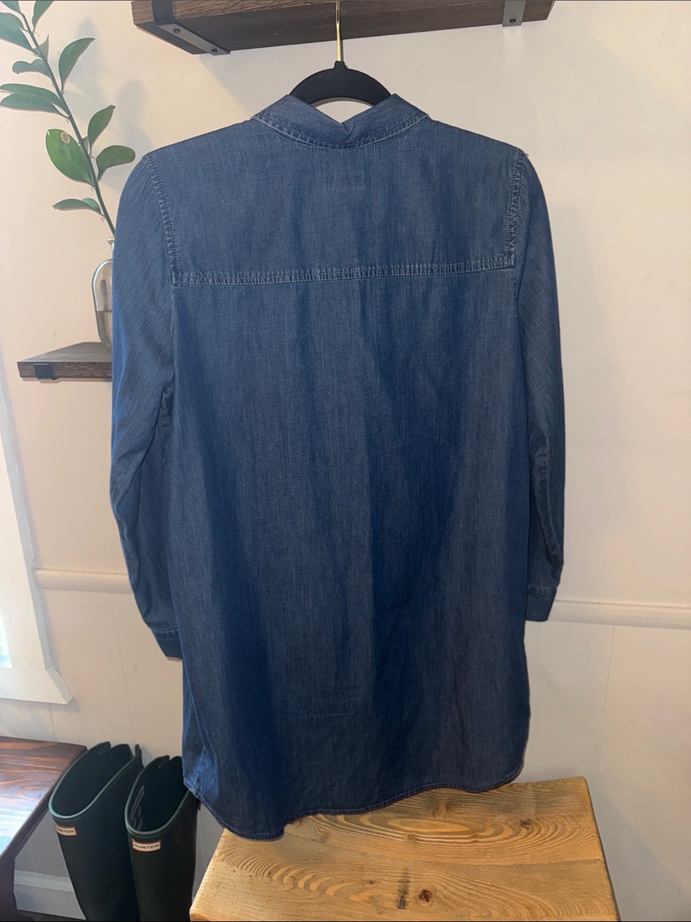 J.Jill Denim Shirt Dress Size Small Petite - Picture 2 of 7